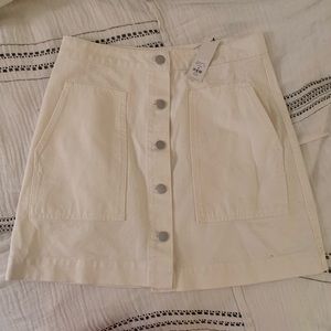 Francesca’s white skirt w/ buttons